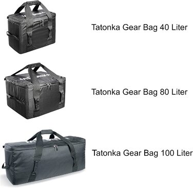 Сумка для спорядження Tatonka Gear Bag 80 л, чорна, м'яка, для спорту, подорожей і авто, 50x45x35 см