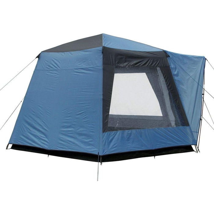 Намет your GEAR Ponza 400 для фестивалю, груповий, сімейний, 4×2,3 м, купольний, UV 50+, висота для стояння, водонепроникний 5000 мм, з підлогою, синьо-сірий