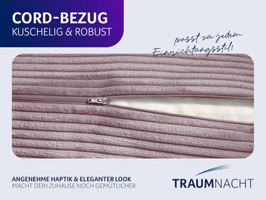 Подушка для спини та читання Traumnacht Cozy 70x40 см, знімний чохол з 100% поліестеру, рожевий, з бічною кишенькою, сертифікат Öko-Tex, німецька якість