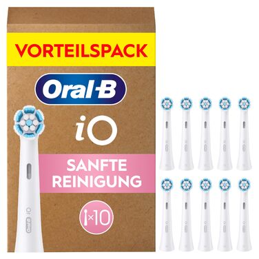 Смінні насадки для електричної зубної щітки Oral-B iO Gentle Care (м'яка чистка), білі, 10 шт.