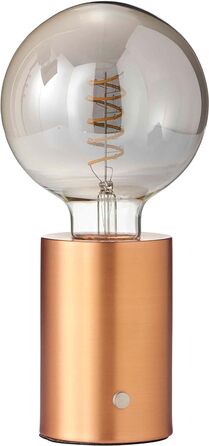 Світлодіодна акумуляторна настільна лампа Northpoint Edison, 96 годин роботи, 2000 мАг, сенсорне затемнення, рожеве золото, декоративна лампа з ниткою розжарювання