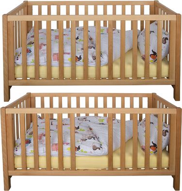 Дитяче ліжечко Betten-ABC Bubema Nils Classic 60x120 см, натуральне масло