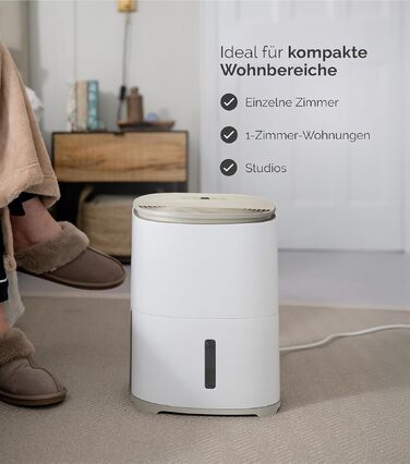 Meaco MeacoDry Arete® Two 25L: Повітряний осушувач та очищувач з HEPA-фільтром H13, Wi-Fi, інтелектуальні режими (Pebble Grey)