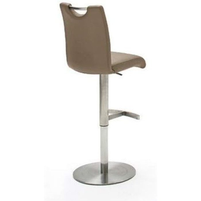 Барний стілець Robas Lund Alesi, нержавіюча сталь, капучино, 42x91-116x51 см