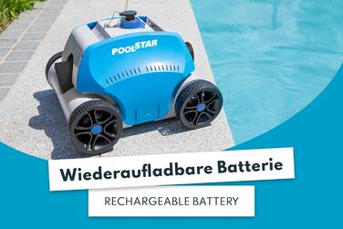 Бездротовий пилосос для басейну Steinbach Poolrunner, акумуляторний, для дна, до 18 м², до 60 хв роботи, підходить для солоної води