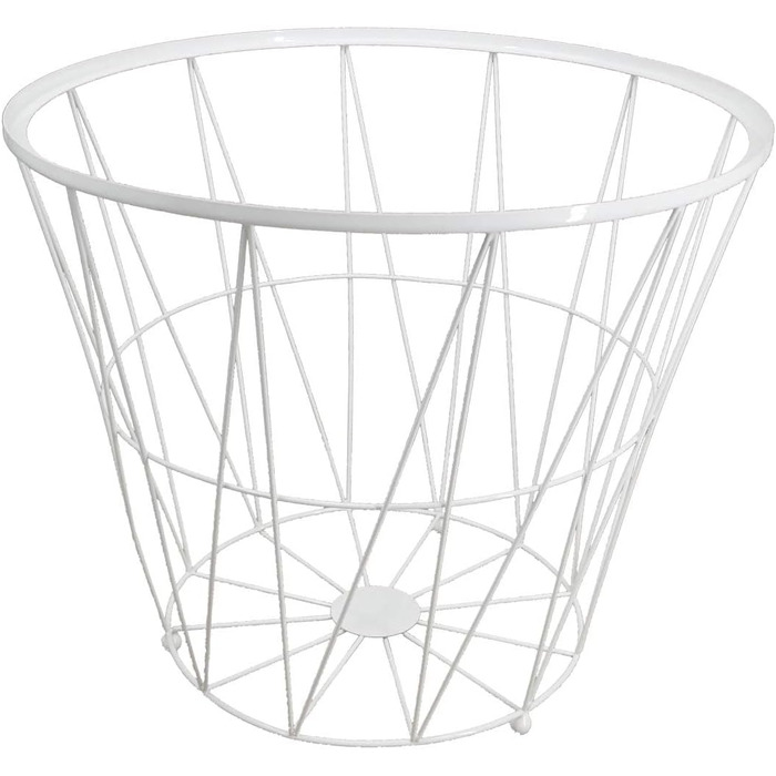 Журнальний стіл PrimoLiving Design XL, білий металевий кошик з дерев'яною кришкою, 50x40 см, стіл з місцем для зберігання, сучасний декор