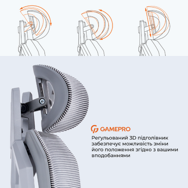 Крісло ігрове GamePro EDGE GC820MG Grey