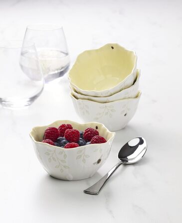 Набір десертних піал Lenox Butterfly Meadow Blumen, жовті, 4 шт.