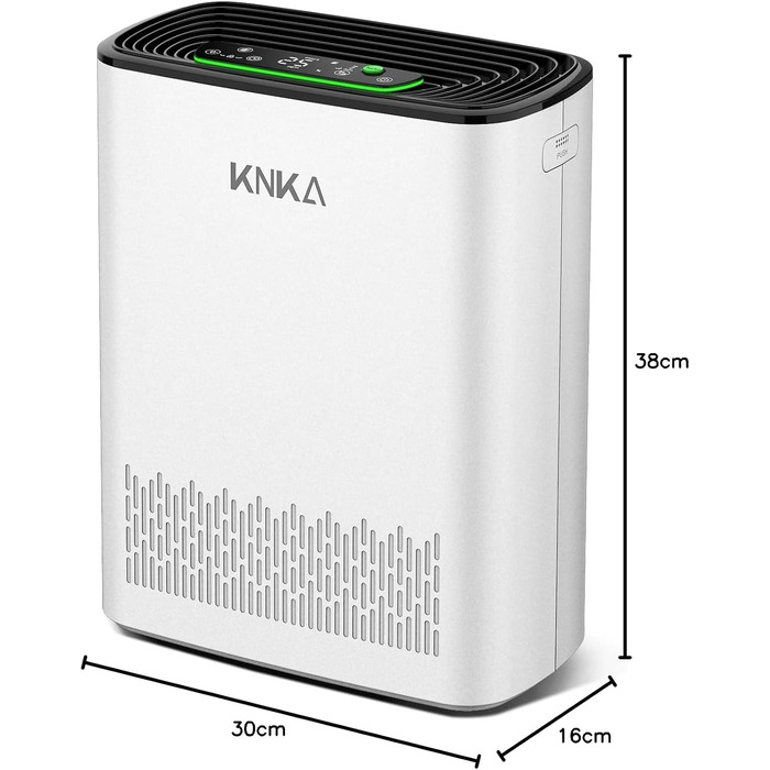 Очищувач повітря KNKA APH3000 для курців та власників тварин, HEPA-фільтр, CADR 300м³/год, до 80м², білий