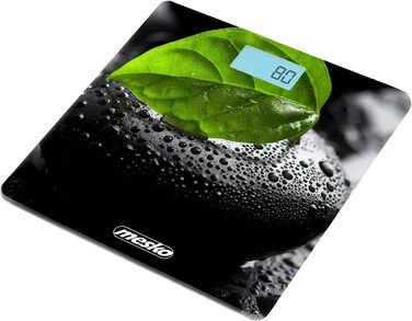 Електронна вага для ванної Mesko MS8149, скляна платформа, LCD-дисплей, до 150 кг, автоматичне вимкнення, висока точність