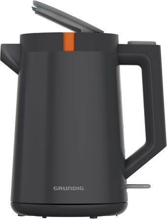 Електрочайник Grundig WK 5320, 2200 Вт, 1,7 л, автоматичне вимкнення, прихований нагрівач з нержавіючої сталі, сірий/теракота