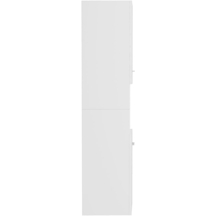 Шафа для ванної vidaXL з 2 дверцятами та 5 полицями, біла, 30x30x130 см, ДСП, високий шафа для ванної кімнати