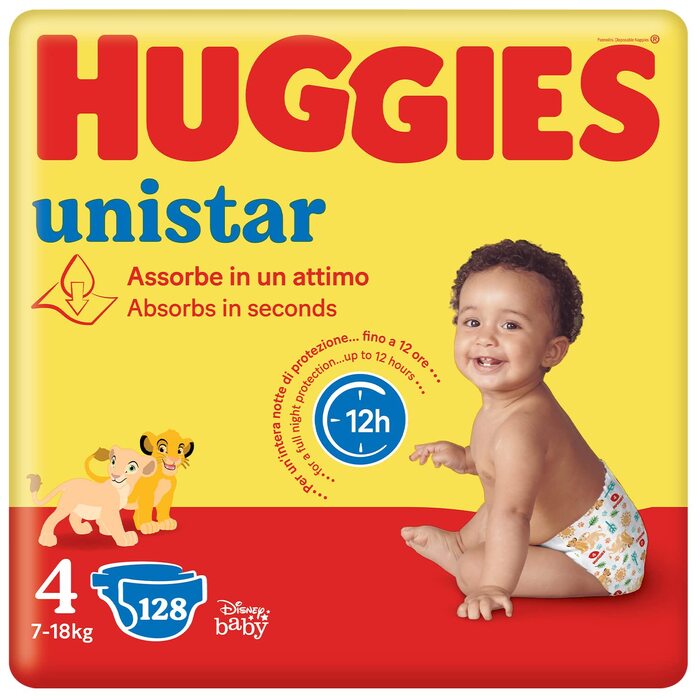 Підгузки Huggies Unistar, розмір 6 (15-30 кг), 72 шт.