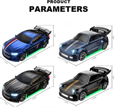 Umikk Mini RC Drift Car Pro 1:64 - Професійний радіокерований дрифт-кар 4WD для столу, подарунок для дорослих (Стиль 3)