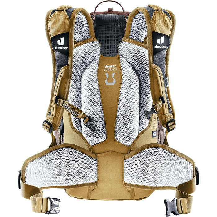 Жіночий велосипедний рюкзак Deuter Attack 18 SL з протектором, колір Raisin-almond, 18 л