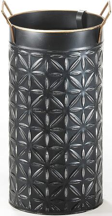 Металевий підставка для парасольок Kobolo, чорна, 21x21x43 см, для передпокою