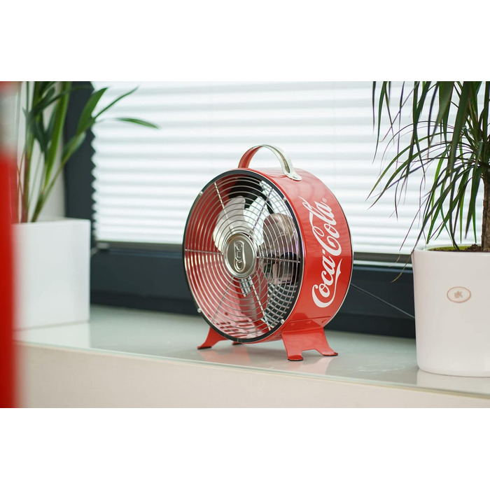 Вентилятор настільний Coca Cola Vintage °CUBES - ретро вентилятор для дому та офісу, червоний