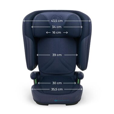 Автокрісло Kinderkraft UNITY 2 i-Size, 100-150 см, 3,5-12 років, регульована підголівник, AIR FLOW, 5 положень спинки, блакитне
