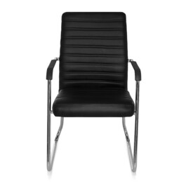 Крісло для конференцій / крісло для полозів / крісло STEEL V PU black hjh OFFICE