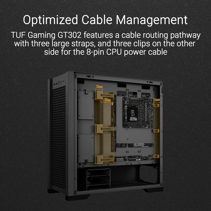 Ігровий корпус ASUS TUF GT302 ARGB білий, Mid-Tower ATX, 4x140 мм ARGB вентилятори, змінні бокові панелі, підтримка ATX материнських плат із прихованими роз'ємами, сітчаста фронтальна панель