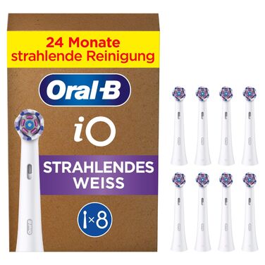 Смінні насадки для електричної зубної щітки Oral-B iO Radiant White (Білий, 8 шт.)