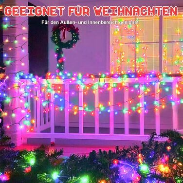 Світлодіодна гірлянда для вулиці та дому 500 LED, 50м, багатоколірна: водонепроникна (IP44) новорічна ілюмінація з таймером та 8 режимами роботи для саду та свят
