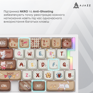 Дротова магнітна клавіатура Ajazz AK029 Meow Magnetic Switch (AK029-M-Y)