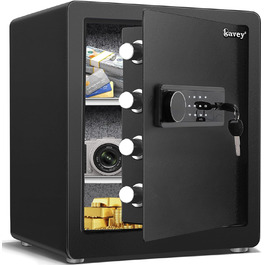 Сейф Kavey 50 л з сенсорною клавіатурою, LED-підсвіткою, двома сигналізаціями, для дому, готелю та офісу