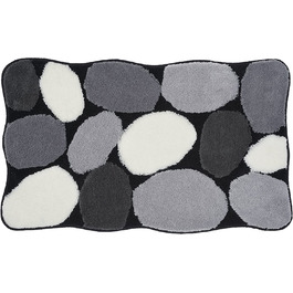 Килимок для ванної Kleine Wolke Stone 60x100 см, чорний