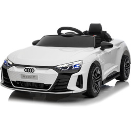 Дитячий електромобіль LEADZM 12V з музикою, сигналом і фарами, радіокерування 2,4G, швидкість 3-5 км/год, білий