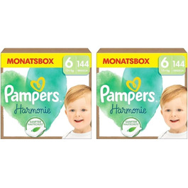 Підгузки Pampers Harmonie розмір 6, для дітей від 13 кг, 144 шт, білі