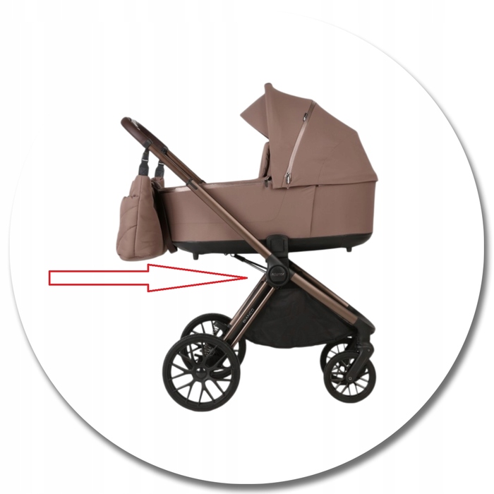 Дитячий візок 4в1 ADAMEX BUZ PRO i-size з поворотним шасі, колір Bianco Chocolate Brown