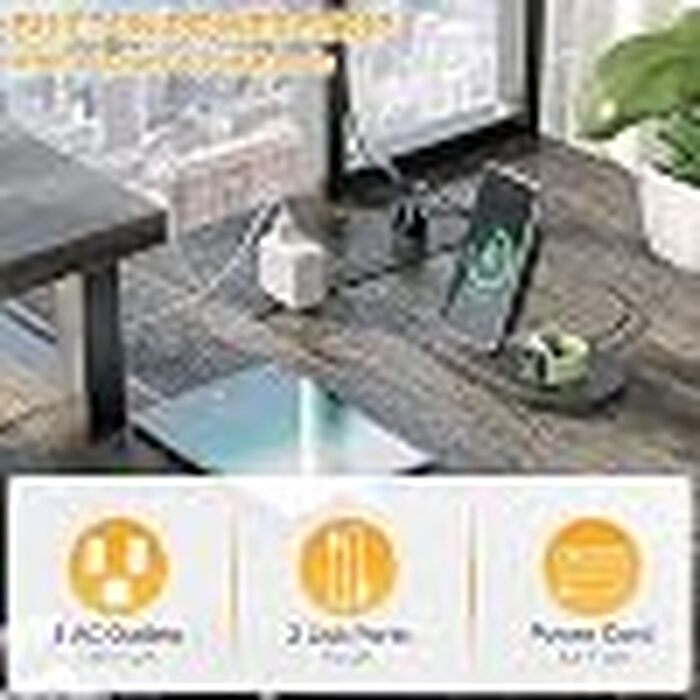 Ігровий L-подібний стіл Aheaplus з LED-підсвіткою, розетками, підставкою для монітора та полицею, кутовий комп'ютерний стіл для дому та офісу (Чорний дуб)