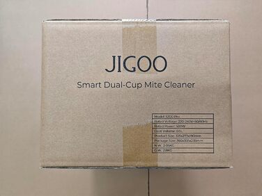 Пилосос для матраців JIGOO S300 Pro з UV-лампою, датчиком пилових кліщів і LED-дисплеєм, 500 Вт, для алергіків, ефективне видалення алергенів з матраців, ліжок і диванів