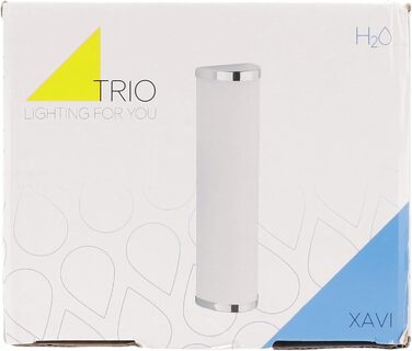 Настінний світильник Trio Leuchten Xavi, метал хром, біле сатиноване скло, 2x E14, 31 см