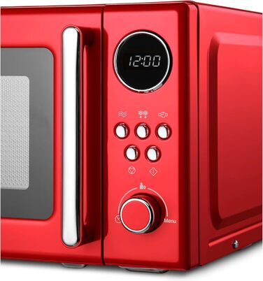 Мікрохвильова піч MEDION Retro 20 л, 800 Вт, 8 програм, червона