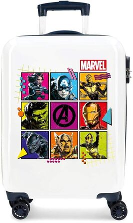 Дитяча валіза Marvel Avengers, жорсткий ABS, 38x55x20 см, 34 л, з кодовим замком, 4 подвійні колеса, ручна поклажа