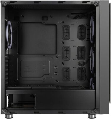 Корпус для ПК TALIUS Valkyria Midi ATX, чорний, ігровий, 0,6 мм