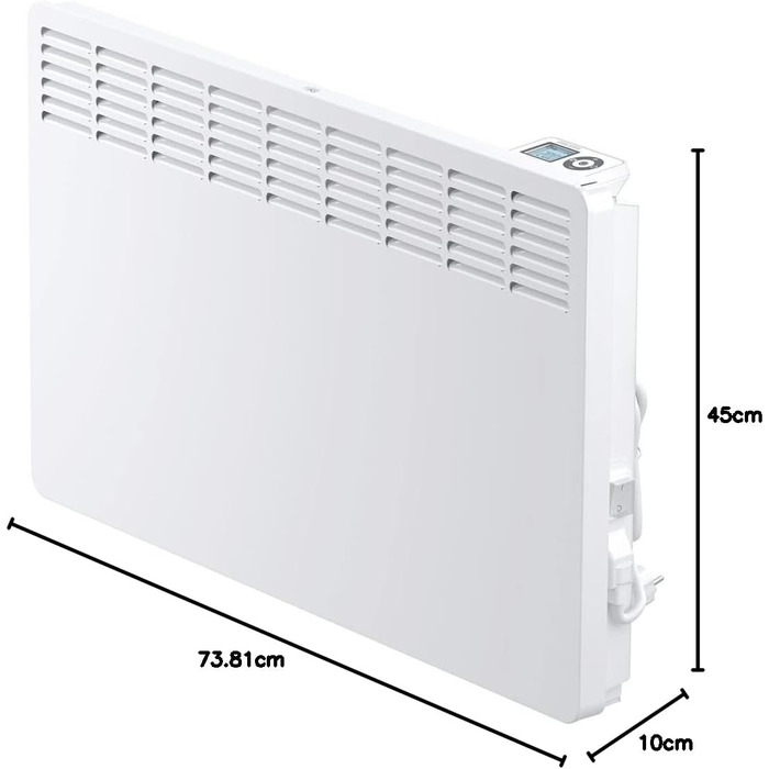 Електричний конвектор STIEBEL ELTRON CNS 200 TREND 2 кВт, для 25 м², металевий корпус, білий, енергозберігаючий, з LC-дисплеєм, тижневим таймером, без 120-хвилинного таймера