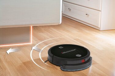 Робот-пилосос Hoover Hydro Pro з Wi-Fi, 120 хв автономності, сумісний з iOS та Android, дистанційне керування, антиударний, захист від падінь