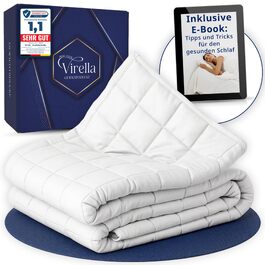 Обтяжувальна ковдра Virella 5 кг, 135x200 см, важка ковдра для сну з 100% бавовни