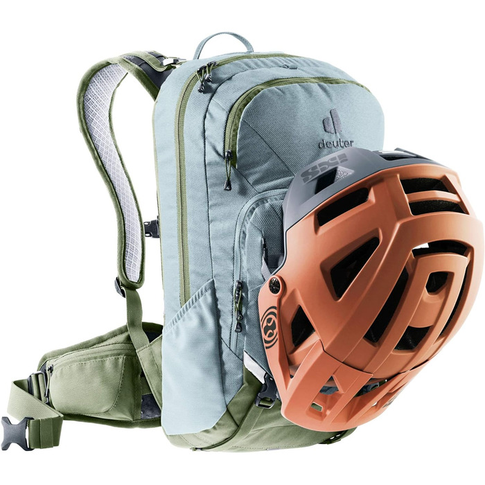 Жіночий велосипедний рюкзак Deuter Attack 14 SL із захистом, 14 л, зелений/хакі