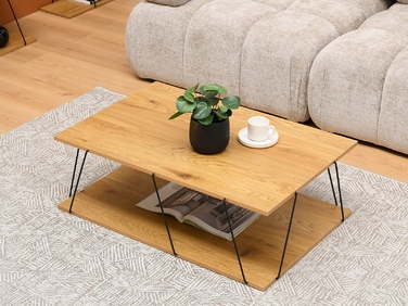 Журнальний стіл Mebel-Partner прямокутний 92 x 62 x 30,5 см, чорний дуб