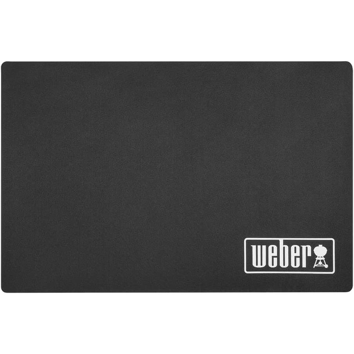 Килимок для гриля Weber 180x100 см, чорний, термостійкий, антибактеріальний, захисний для тераси і балкона