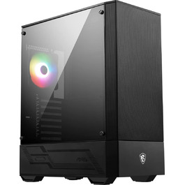 Корпус MSI MAG Forge 110R Mid-Tower ATX, чорний, з RGB підсвічуванням, 2x USB 3.0, 1x 120мм A-RGB вентилятор