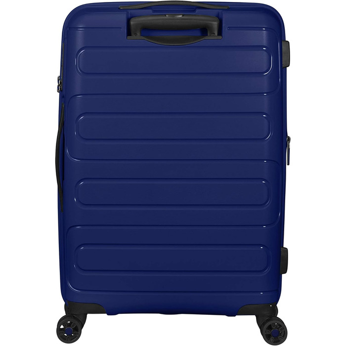 Валіза American Tourister Sunside Spinner M, розширювана, 67.5 см, 72.5/83.5 л, темно-синя, поліпропілен