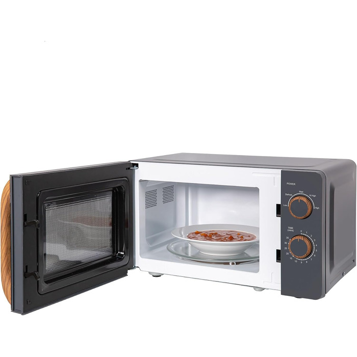 Мікрохвильова піч Russell Hobbs RHMM713G ручна, 17 л, 700 Вт, скандинавський стиль, сіра