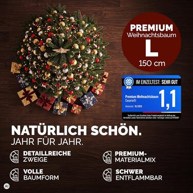 Штучна ялинка CASARIA Premium для Нового року та Різдва, 150 см