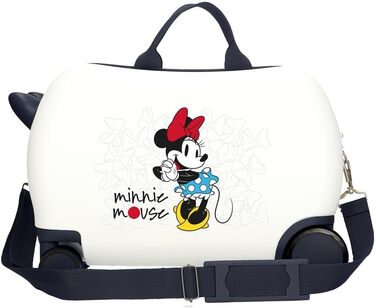 Дитяча валіза Disney Minnie Magic, біла, 45x31x20 см, ABS пластик, 24,6 л, 1,8 кг, 4 колеса, ручна поклажа