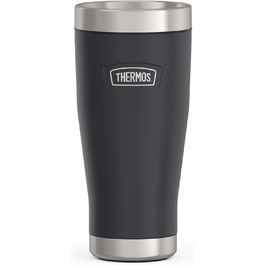 Термос ICON MUG 0,47л, бежевий/пісочний мат, термокружка 470мл, кавова кружка to go з нержавіючої сталі, ізотермос, 7 год гаряче / 22 год холодне, придатна для миття в посудомийній машині, абсолютно герметична, без BPA (470 мл, темно-сірий / Graphite Mat)
